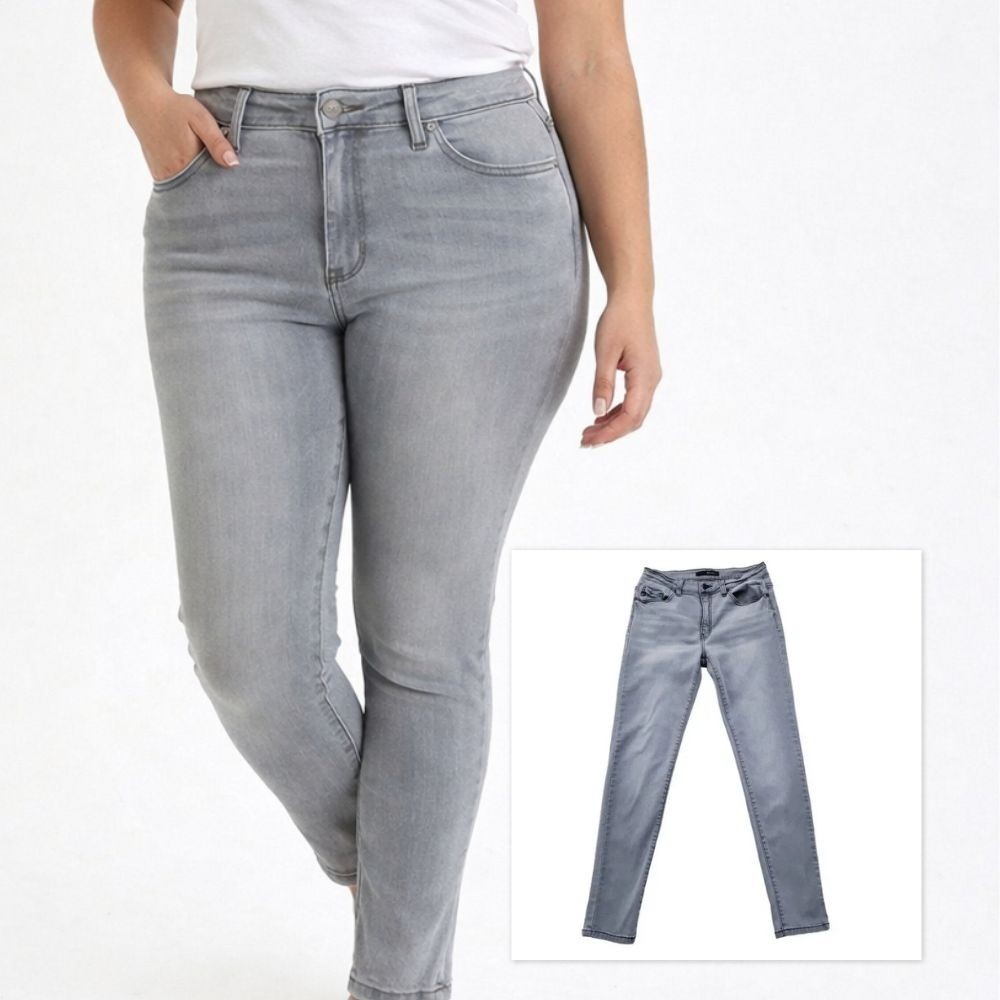 KanCan Skinny Jeans Mid Rise Stretch Denim Everyday Streetwear Pants Gray 29